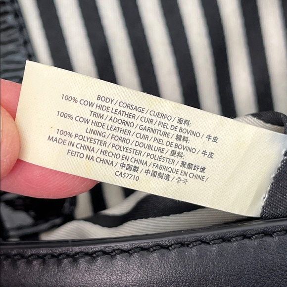 KATE SPADE NEW YORK TWIST LOCK HANDBAG CROSSBODY BLACK COW HIDE LEATHER PURSE - Picture 12 of 17